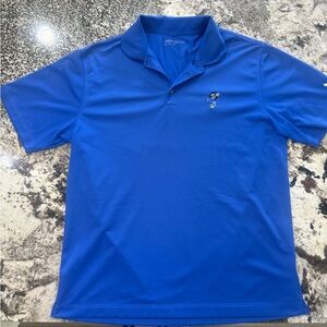 Nike Men’s Blue Polo Shirt with Embroidered Mickey Logo